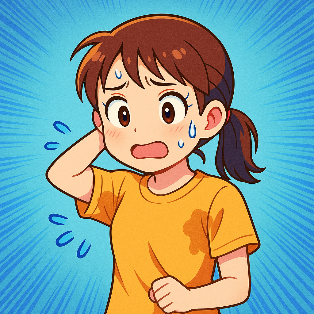 腋窩多汗症のイメージ図