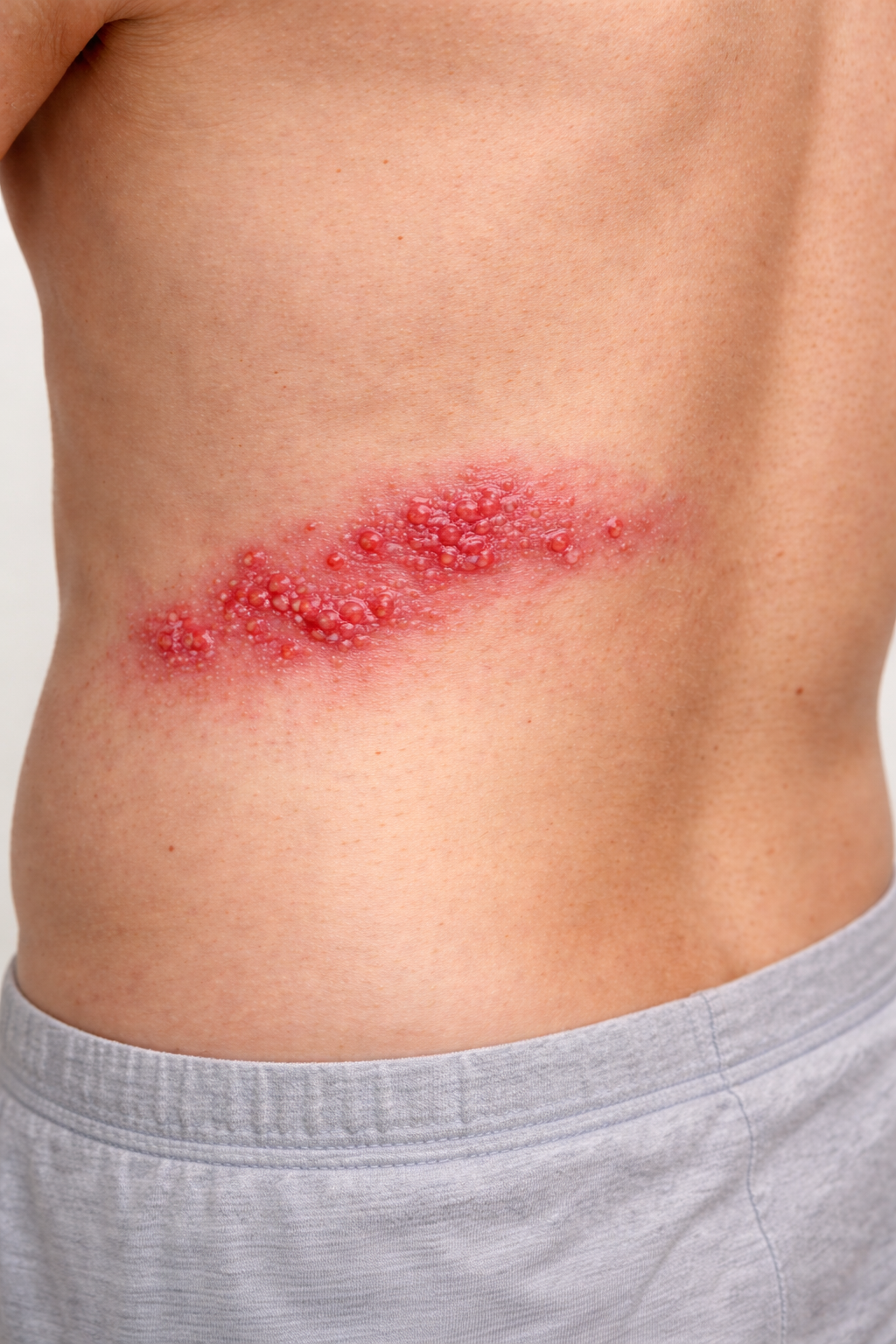 帯状疱疹の皮疹の写真